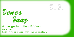 denes haaz business card